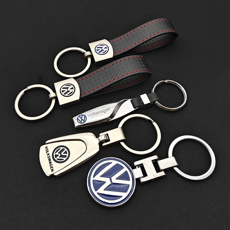 Porte-clés avec Logo de voiture en métal 3D VW, pour Volkswagen Scirocco Sharan Golf Passat Tiguan Polo Beetle MK3 MK4 MK5 MK6 MK7 SR32