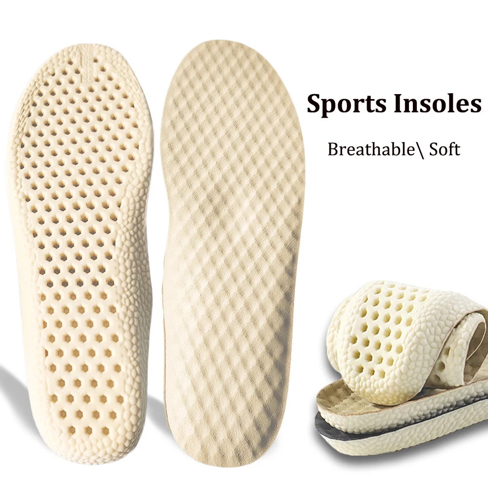 

PU Soft Orthopedic Sport Insoles for Feet Breathable Shock Absorption Elastic Running Shoes Pad Men Women Arch Support Insole