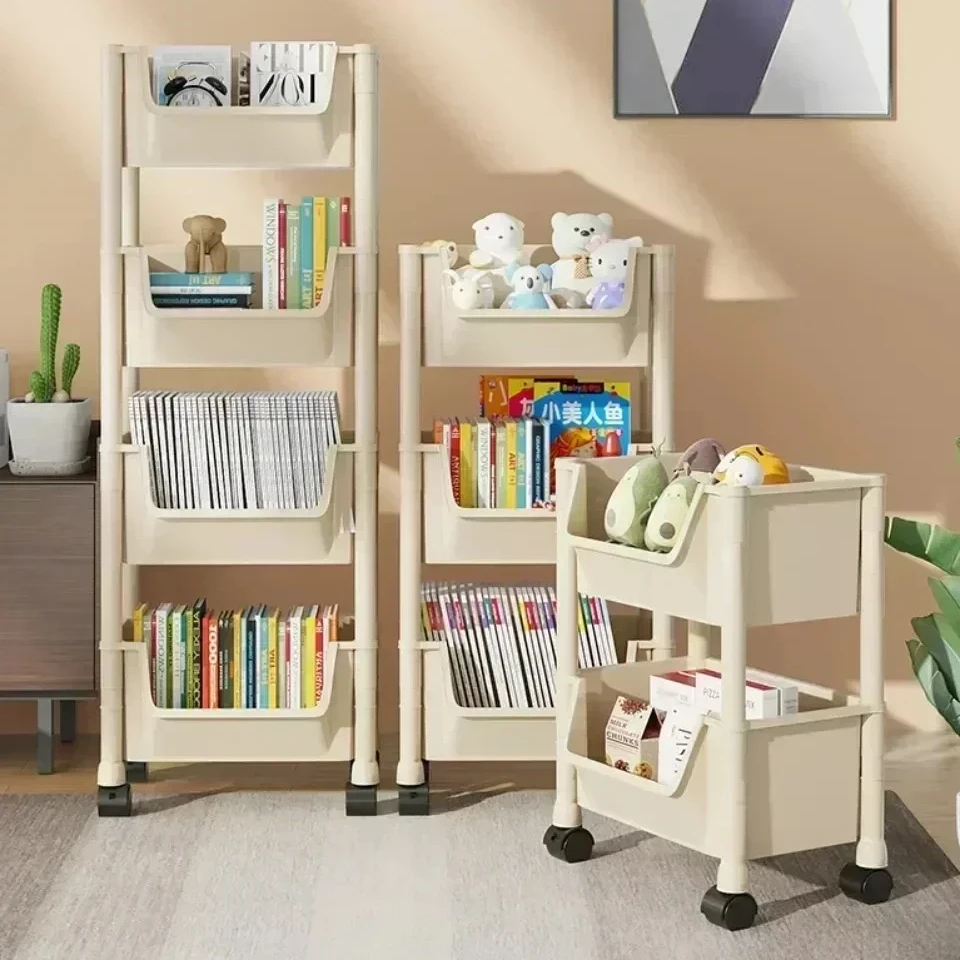 Estantería móvil multicapa con ruedas para baño, organizador de alimentos para cocina, estante de almacenamiento para dormitorio, carrito utilitario