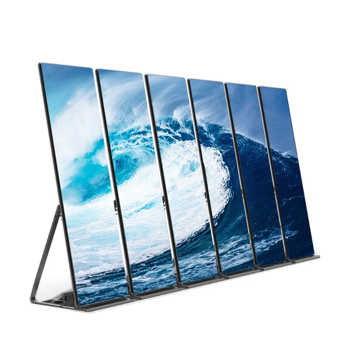 شاشة ممتدة رائجة البيع شاشة LED آلة الإعلان وصول جديدة عجلات عرض الملصق Led