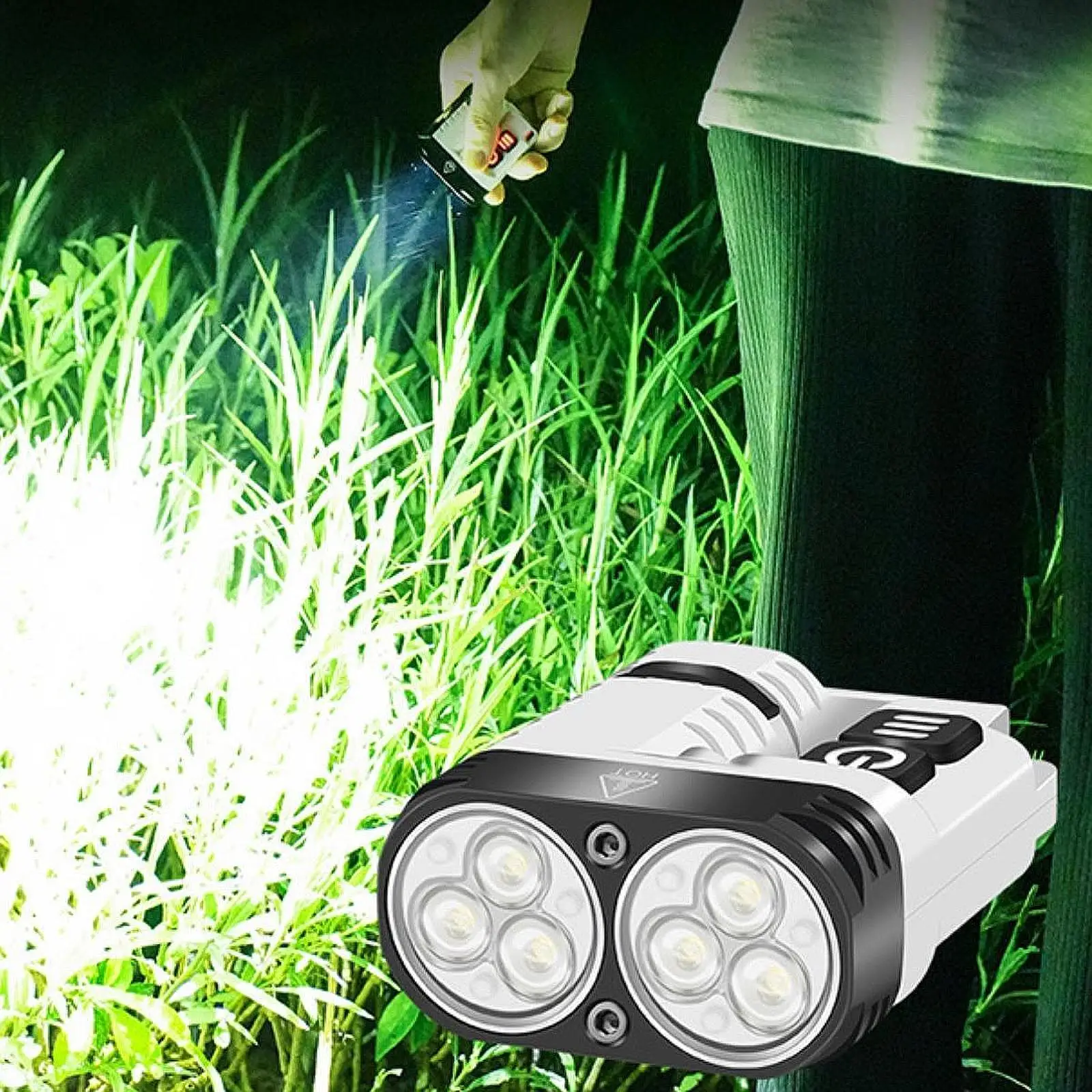 Clip on Flashlight Compact Lightweight Headlamp Cap Lamp 10 Modes Mini Keychain for Fishing Outdoor Camping Night Work Traveling