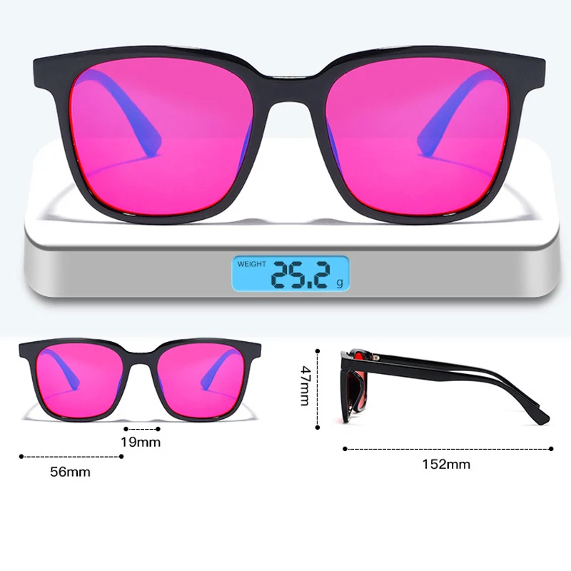 VCKA Square Gaming Men Red Orange Lens Fashion Glasses 99% blue light Blocking Retro Women Anti Fatigue Goggles Computer Eyewear