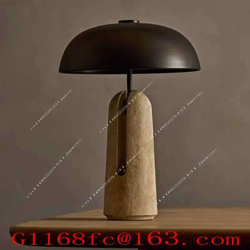 Cave Stone Mushroom Wabi Sabi Style Desk Lamp, Living Room Bedroom Study Designer, Bedside Eye Protection Desk Lamp