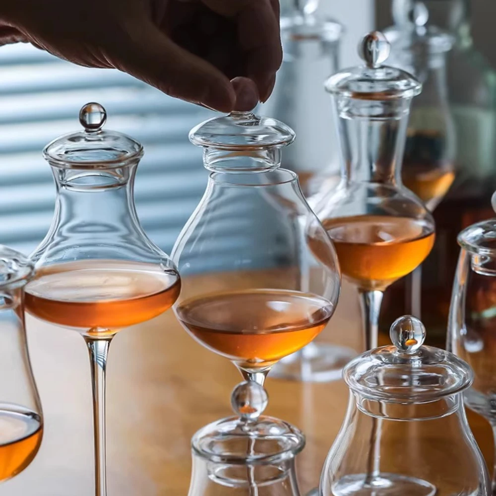Drinking Enthusiasts Smelling Cup Lid Home Professional Whiskey Tasting Event Cocktail Mixing Cup Lid Tasting Glass Accessories