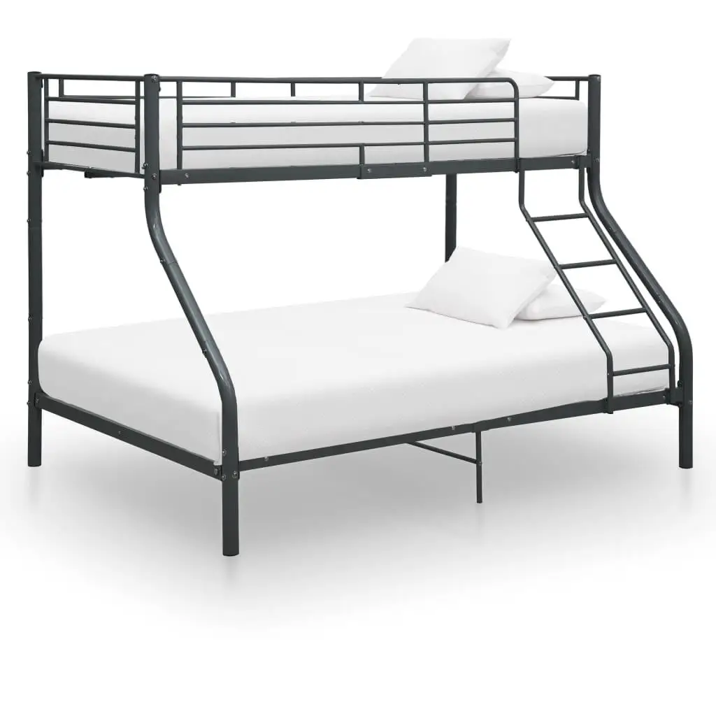 Black Metal Bunk Bed Frame 140x200 cm / 90x200 cm - No Mattress Included