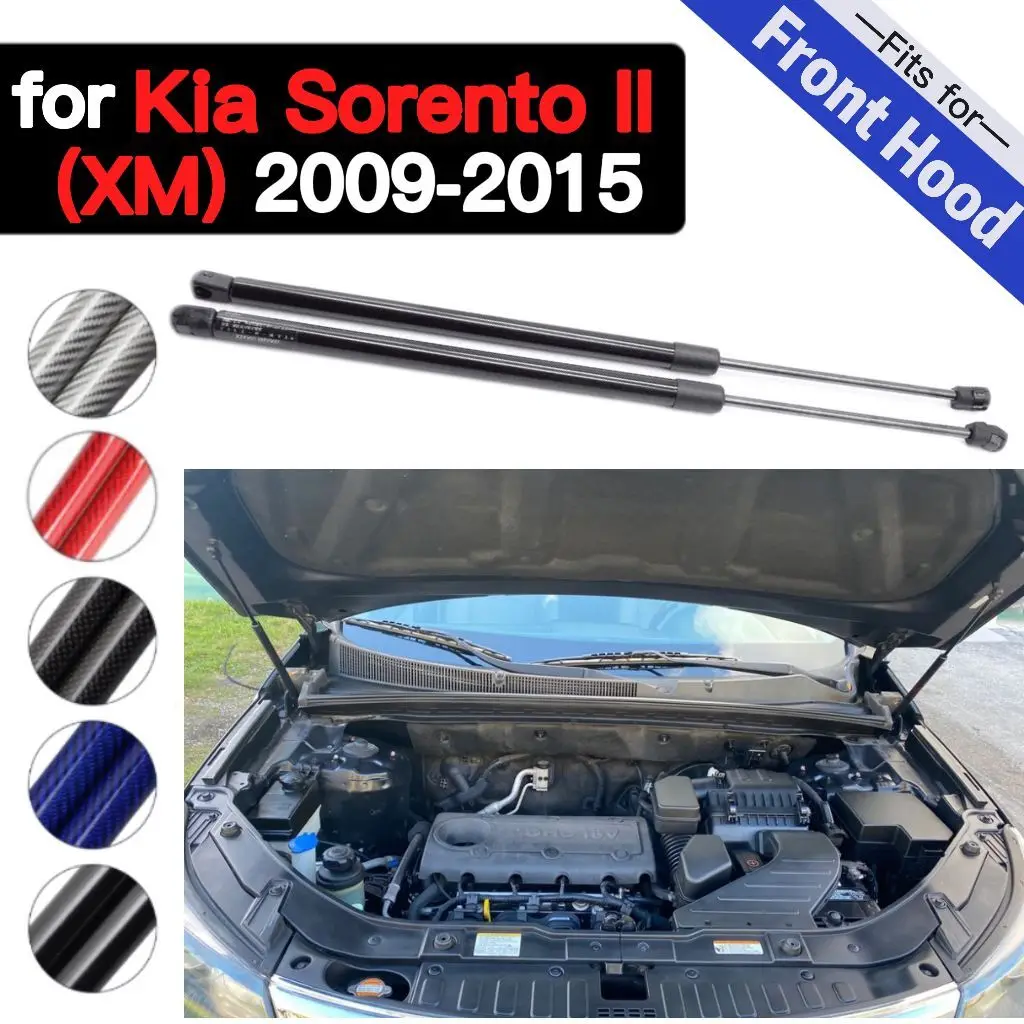 465mm Hood Struts For Kia Sorento XM 2009-2015 Front Bonnet Gas Struts Lift Supports Shock Springs Dampers 811602P000 811702P000