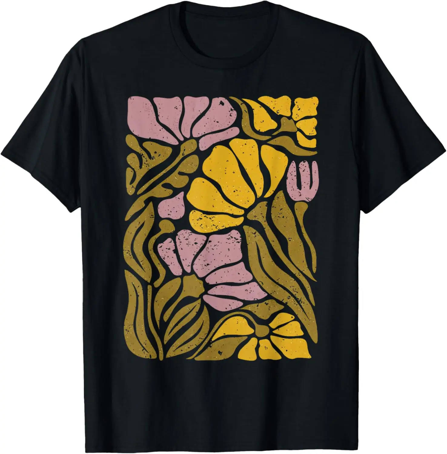 Boho Flower Tee, Retro Botanical Wildflower Gardener T-Shirt