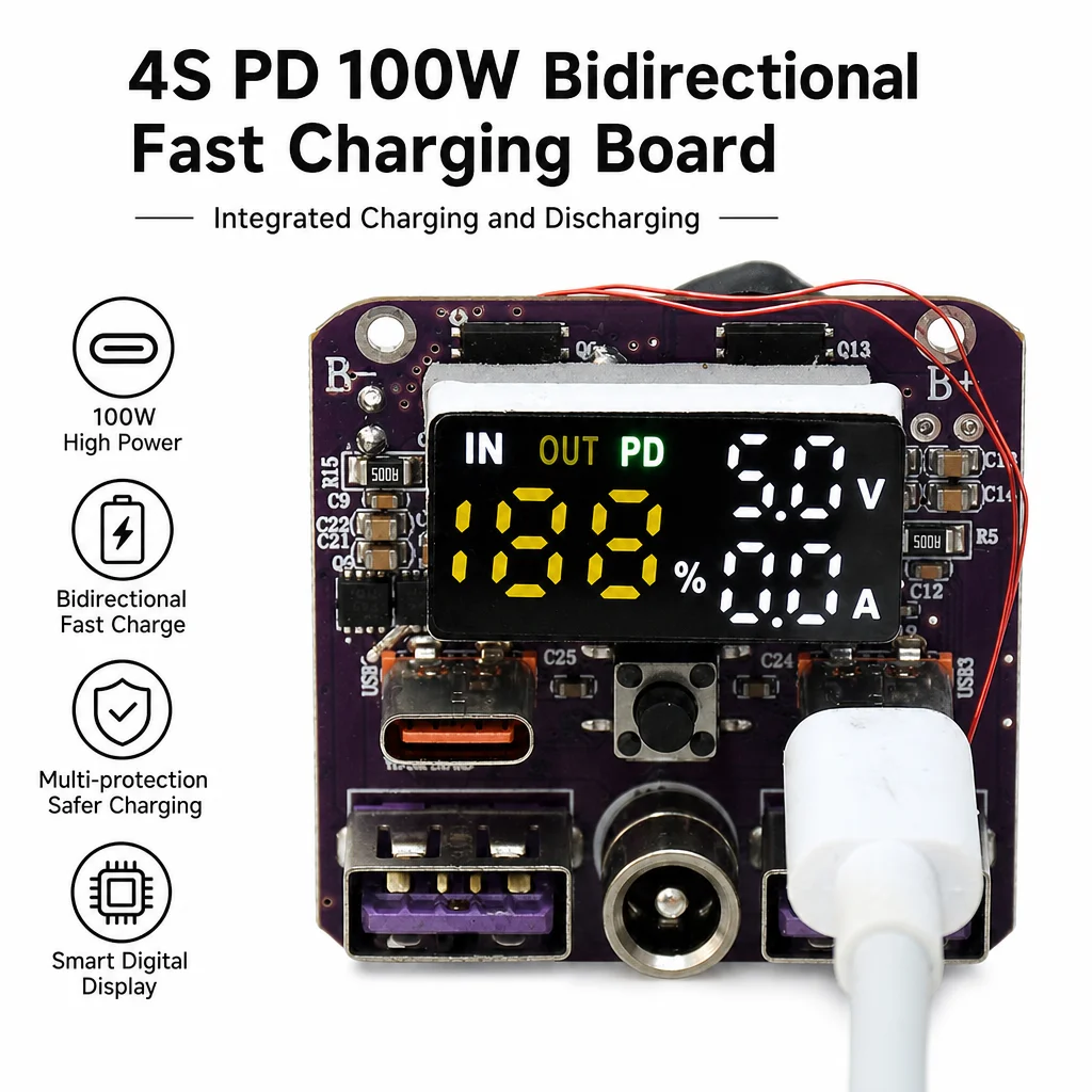 Diy Electronics For Adults - 4S PD 100W Bidirectional Fast Charging
