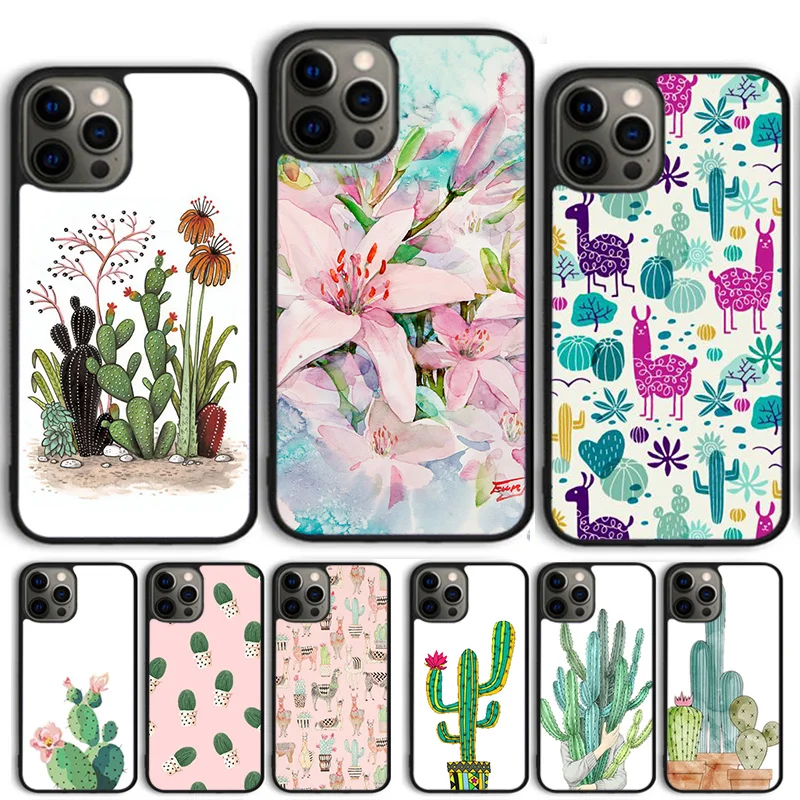 

Чехол для телефона Plants Cactus Banana lamas для iPhone 17 Air 15 16 14 13 12 Pro Max 11 Pro Max Plus Coque Shell
