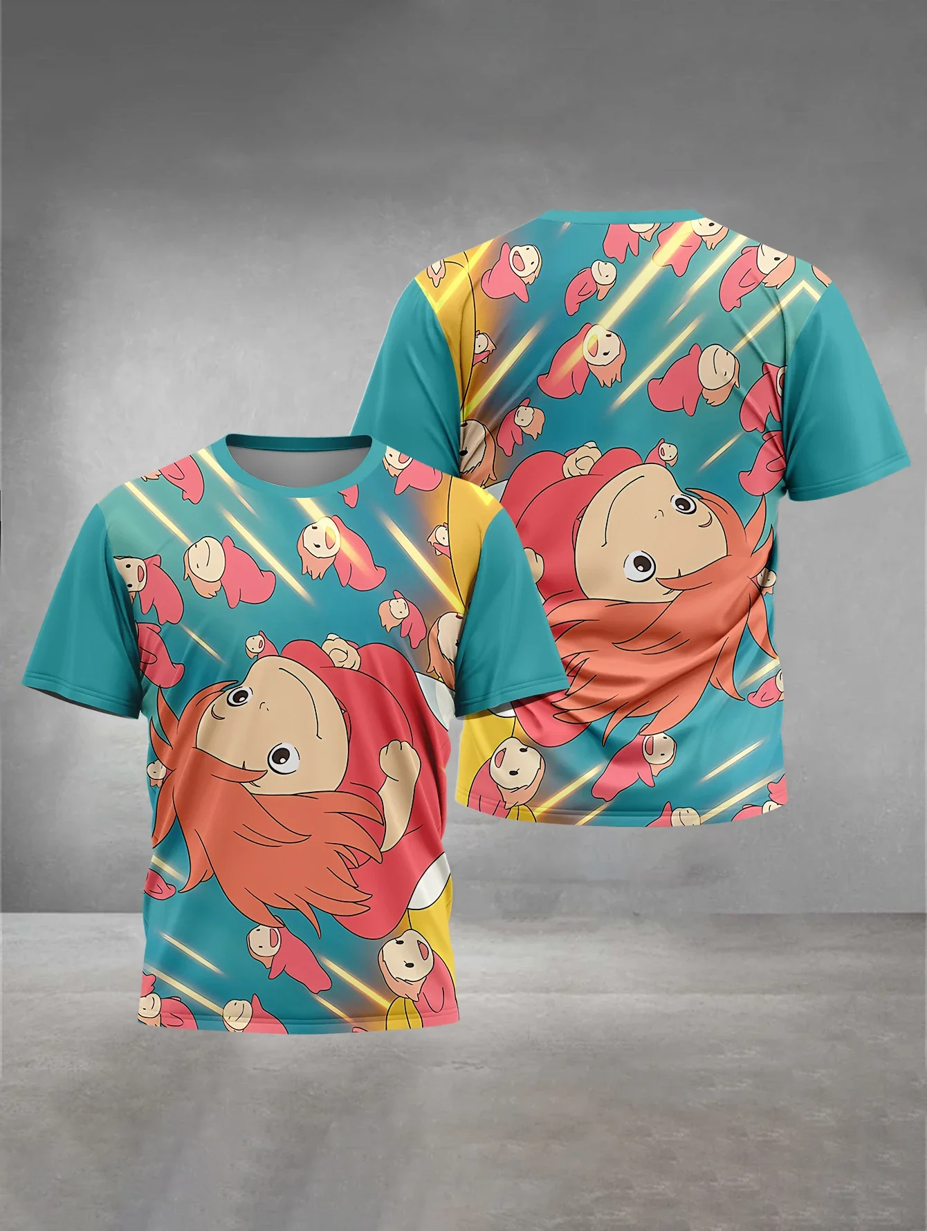 

Disney милый мультфильм Bonyo с 3D принтом спортивная быстросохнущая дышащая мужская футболка Harajuku детский наряд для родителей и детей для мальчиков и девочек с коротким рукавом