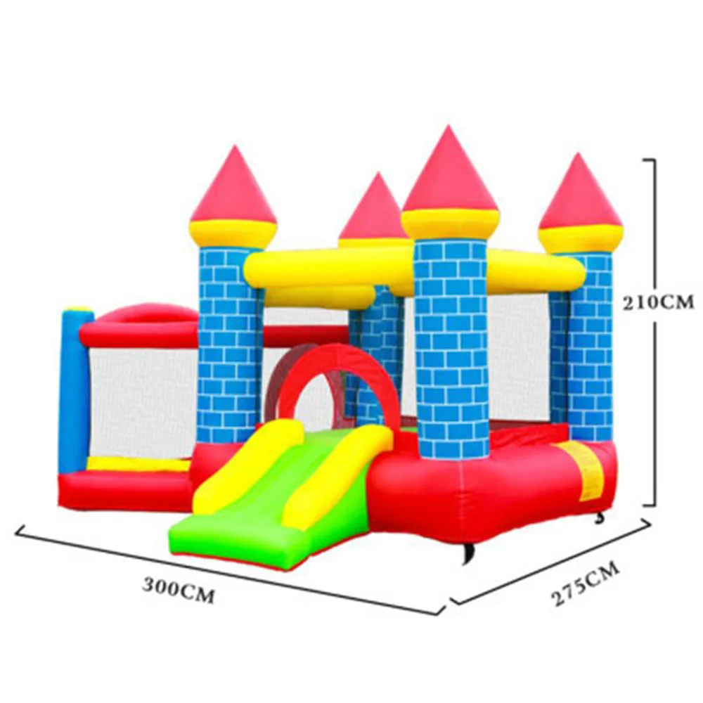 All PVC Inflatable Rainbow Bounce House Mini Outdoor Jumping House with Slide Party Bouncing Castle for Kids