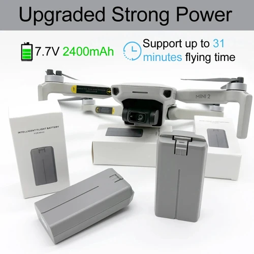 Imagen 2 del producto Batería Original para Dron DJI Mini 4K/2/SE/2SE, Admite hasta 31 Minutos de Tiempo de Vuelo, 7.7V 2400mAh, Baterías de Vuelo Inteligentes