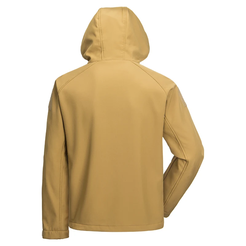 Men's Winter Fleece Lined Tactical Jacket Warm Thermal Windproof Hooded Military Coat Multi Pocket for Cold Weather Hiking Work