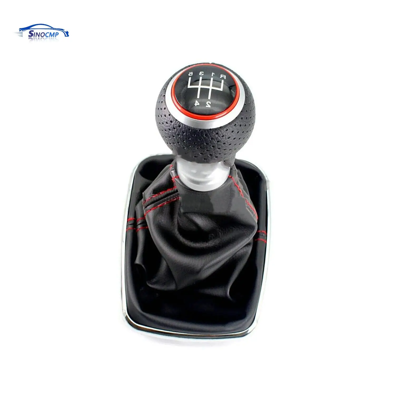 1 PC 5-Speed 12mm Car Gear Shift Knob W/Boot Fits For 1998-2006 Volkswagen Bora MK4 Golf GTI R32 Jetta Car Parts 1J0711113