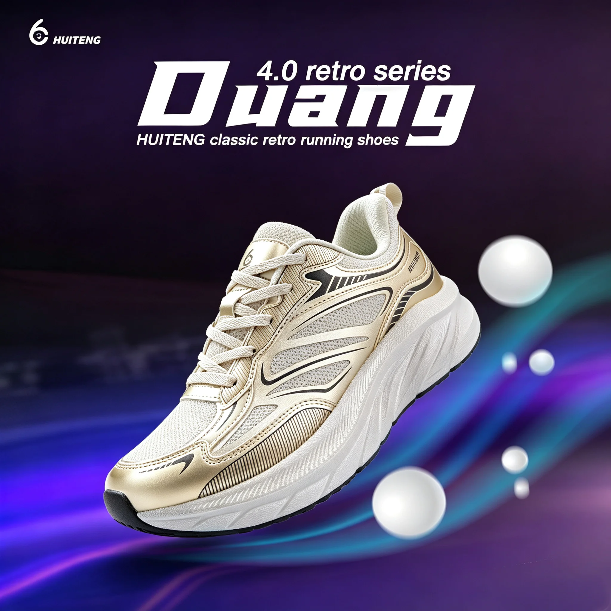 HUITENG Classic Retro Jogging Shoes Versatile Trendy Stylish Runners Cushioning Breathable NonSlip Unisex Sneakers 8072