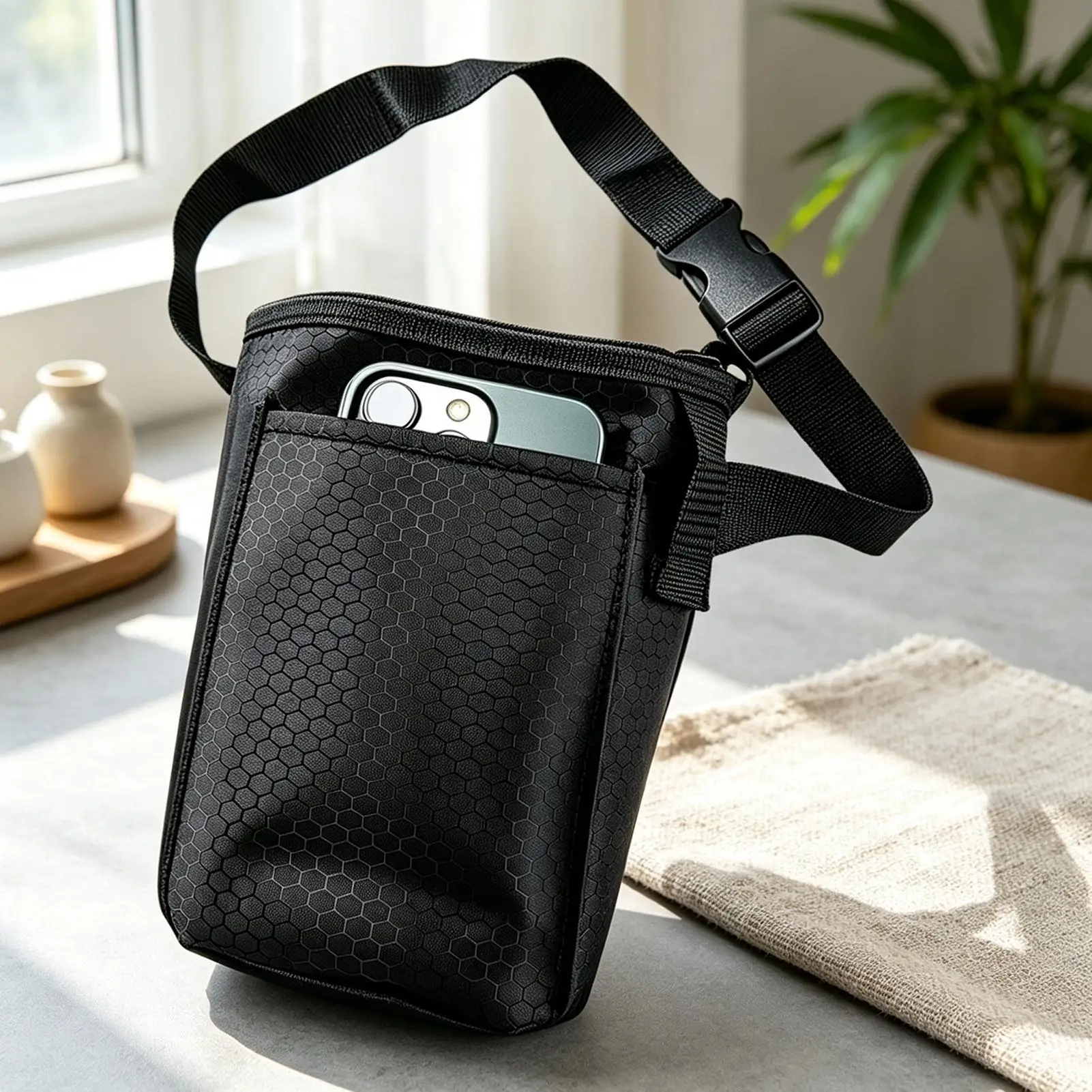 Climbing Chalk Bag Adjustable Belt Quick-Lock Drawstring Pouch For Bouldering Gym Weightlifting Outdoor Mountain Training