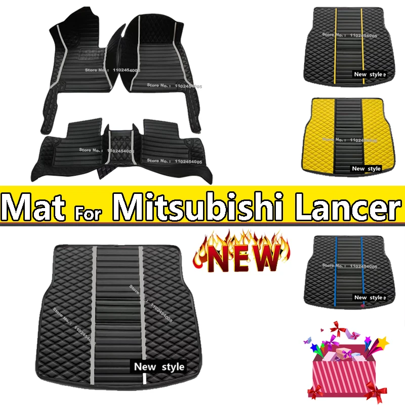 Car Floor Mat For Mitsubishi Lancer II Cedia Virage 2009~ 2014 Accesorios Para Auto Non-slip Floor Mats Car Accessories Interior