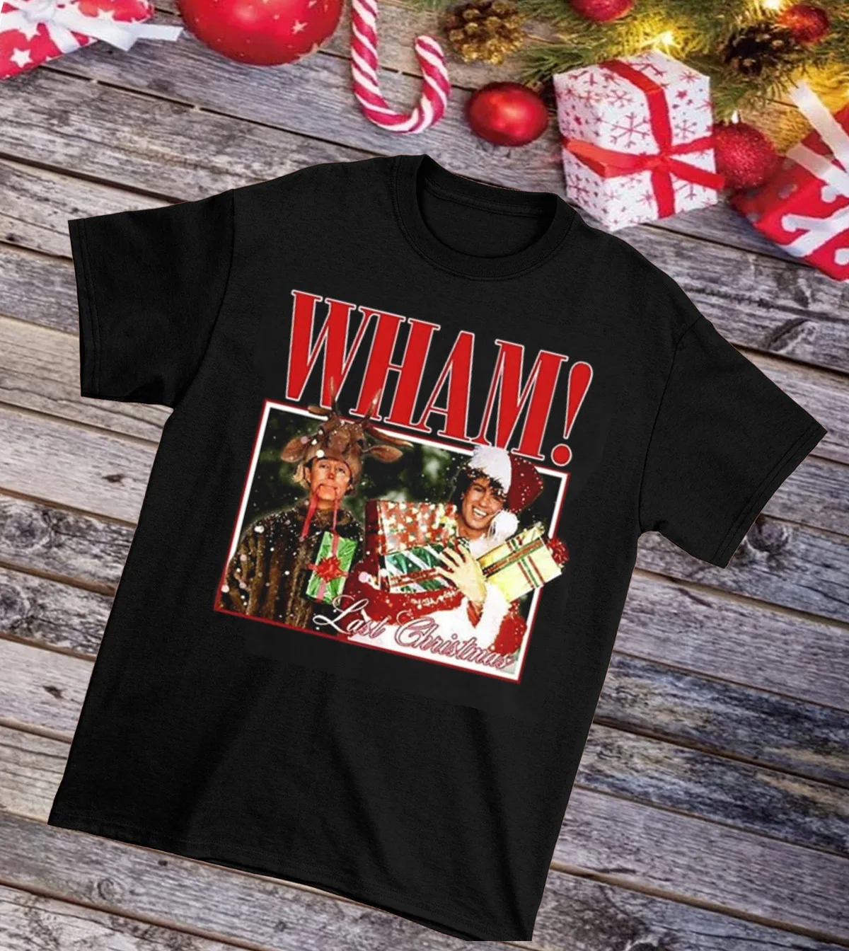 George Michael Wham Last Christmas T Shirt Cotton Ugly Funny White NG25