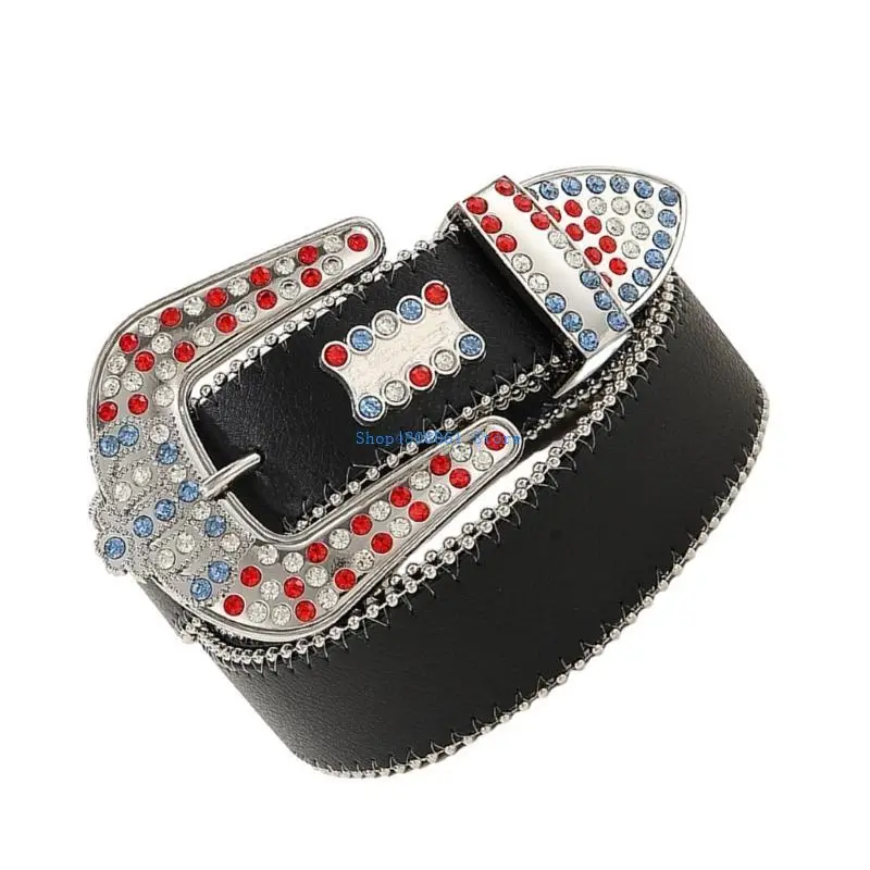 T3LC Cintura in scintillante Cintura con catena ventrale punk per feste da ballo, banchetti, club