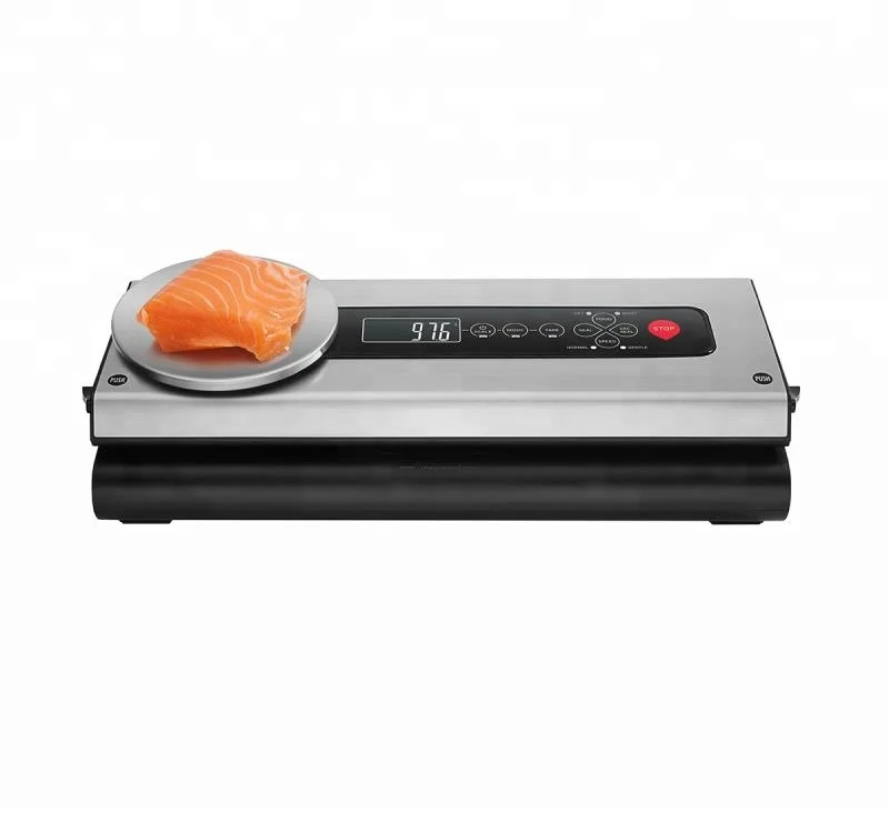 

Electric Stainless Steel Vacuum Food Sealer Machine Kitchen Scale Tray LCD Display for Household Use Food Preservation