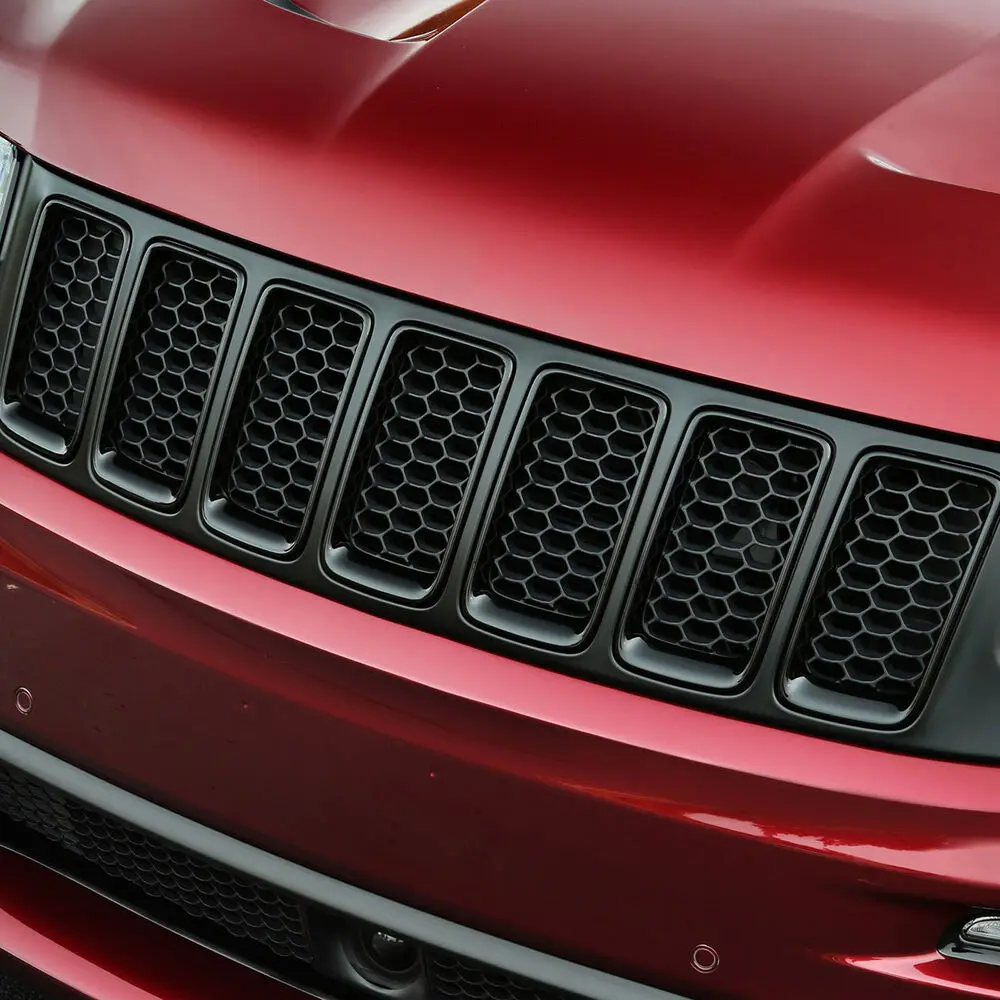 JEEPグランドチェロキー2014年式　純正グリル　メッキハニカムメッシュ ジープグランドチェロキー2014-2016用 ハニカムメッシュ フロント