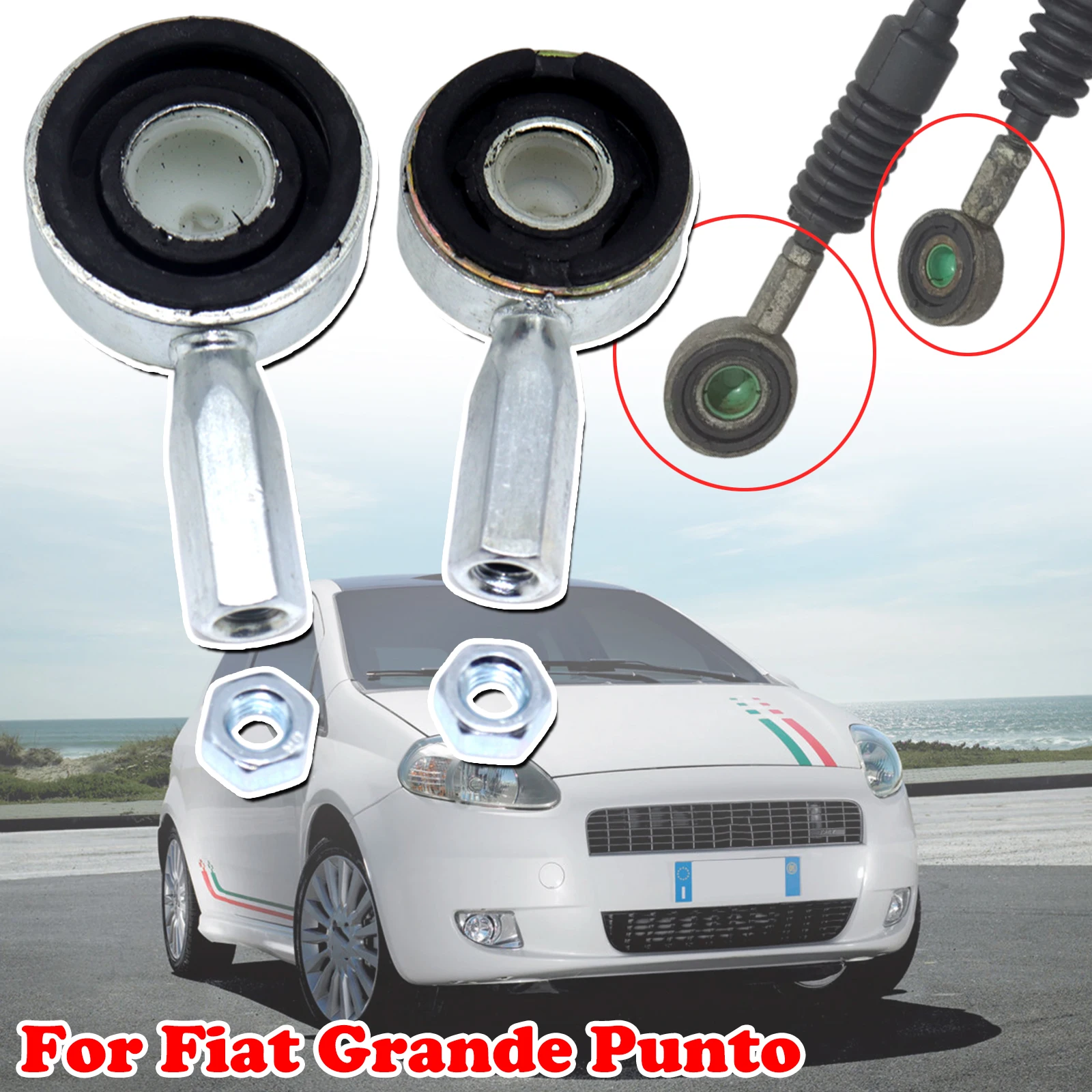 Manual Gearbox Shift Cable For Fiat Grande Punto Linkage Bushing Shifter Lever Selector Connect Both End Replacement 2005 - 2018