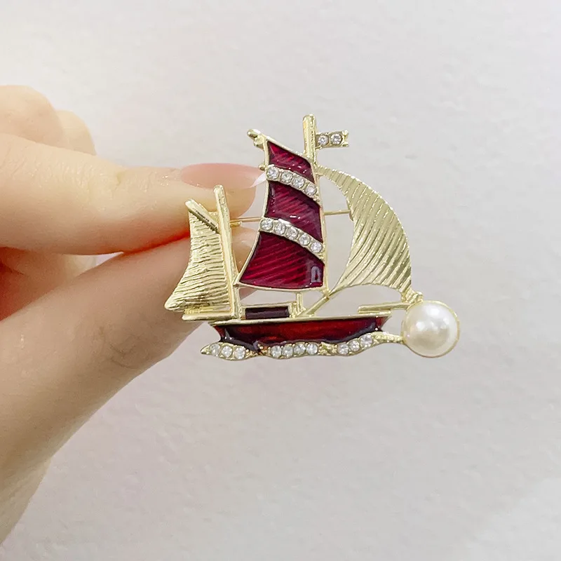 Exquisite Ship Brooches for Women Unisex Pins Banquet Party Backpack Gifts Jewelry Accessories 2026