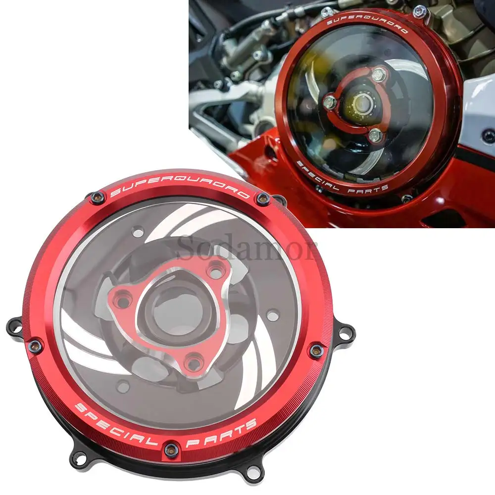 

Motorcycle For Ducati Panigale 1299/1299S/1299R 2015-17 Clear Clutch Cover For Ducati Waterproof Protector Guard Aluminum Alloy