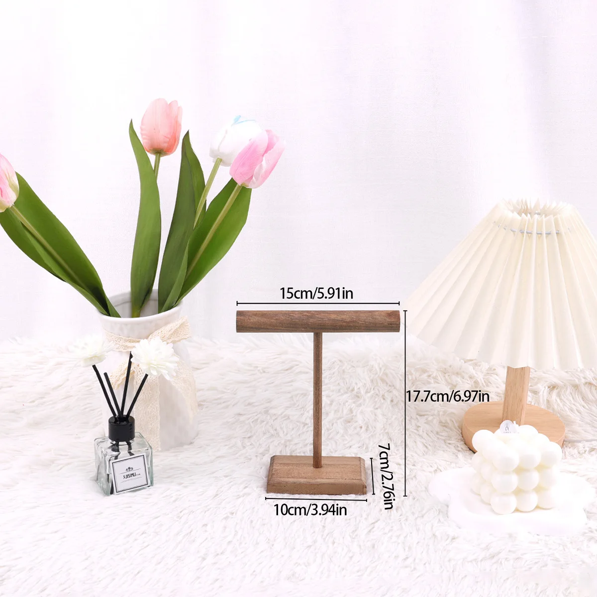 Houten Sieraden Armband Opslag Display Chain Horloge T-Bar Rack Organizer Harde Standhouder Sieraden Display Armband Display Rack