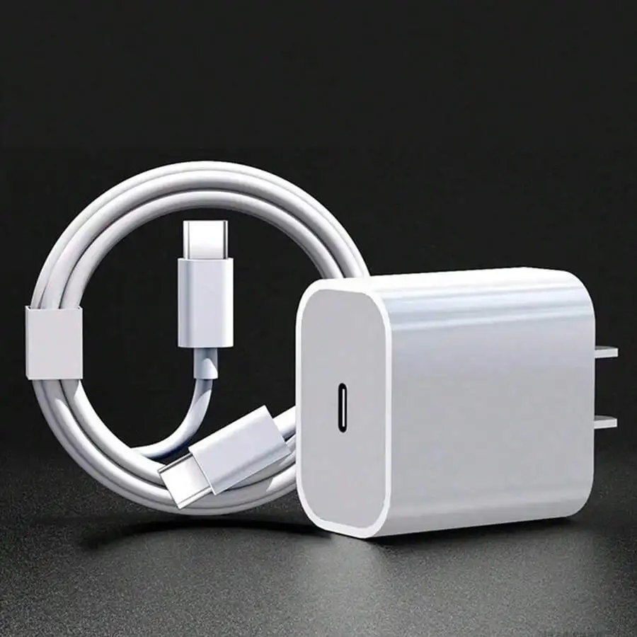 

20W Fast Charging Set: USB C Wall Charger + 3.3Ft/100cm USB C To Type C Cable, Compatible With IPhone 17 Pro Max/17