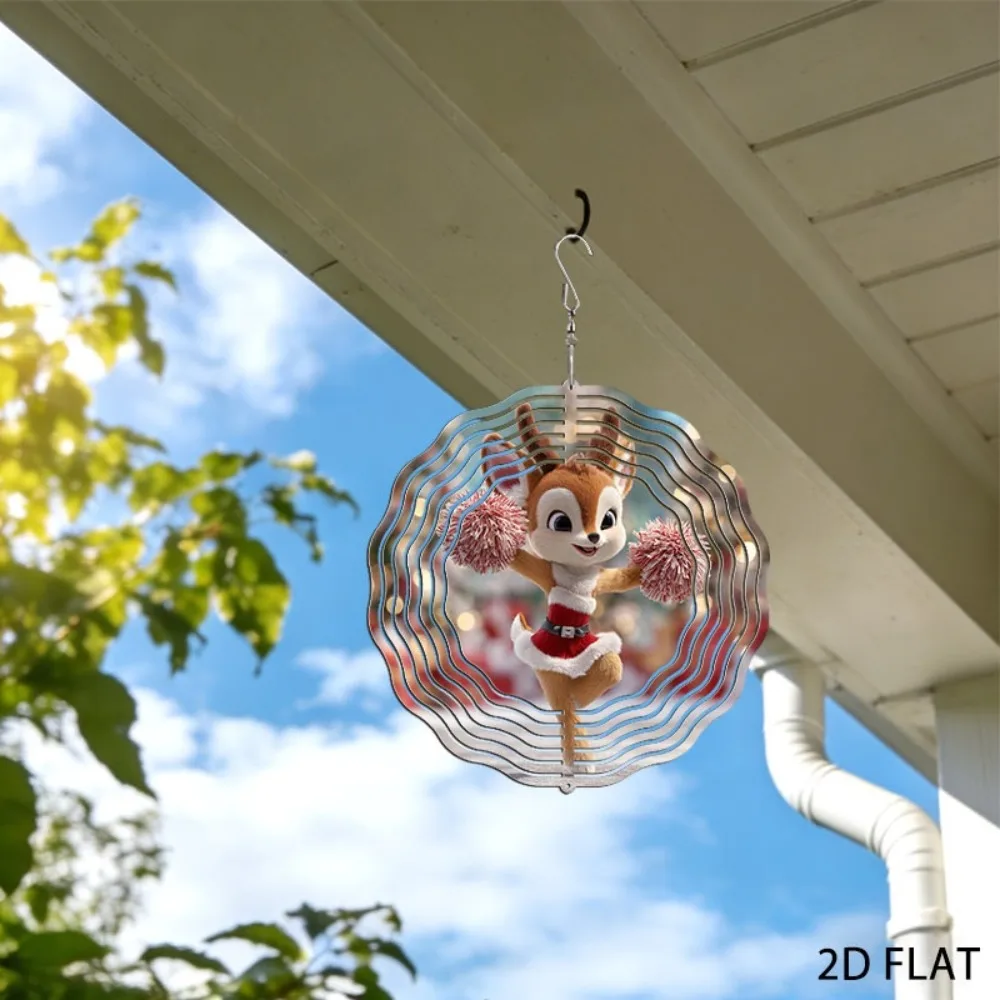 Reindeer Wind Chimes Outdoor Christmas Decor Metal Garden Ornament