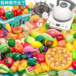 Plastic Kitchen Play House Toy Set Cut Fruit and Vegetable Food Simulation Toy Early Education Educational Toy Girl Gift