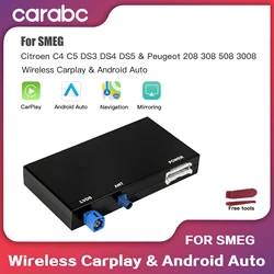 CARABC Wireless  Carplay Android Auto For Peugeot&Citroen SMEG&MRN NAC 208 308 508 3008&C4 DS3 DS5 Support Reverse Camera