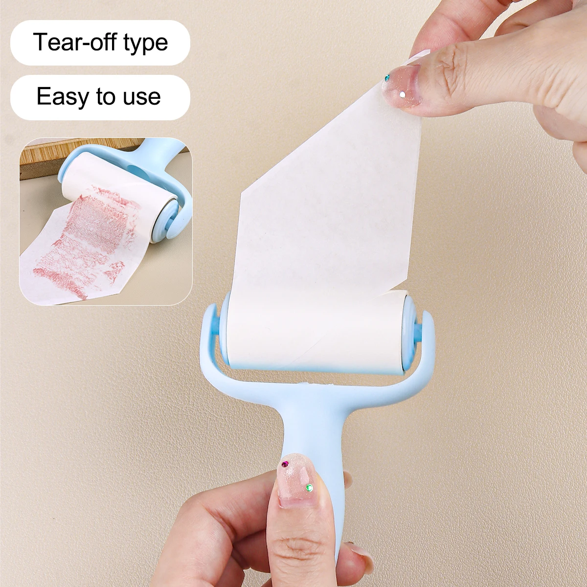 Nagelstudio-Werkzeuge: Stempelreiniger für Stahlplatten, Fusselrolle, Fusselentferner, Ersatzpapier mit Abreißdesign – Detail 5