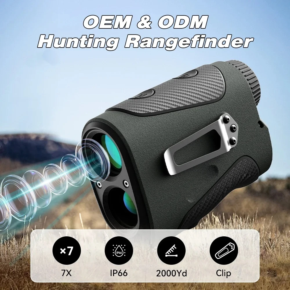 2026 SELL High Accuracy Hunting  Rangefinder 7X Optical Zoom 24mm Objective Lens 2000Yd Measurement Target Tracking Rangefi