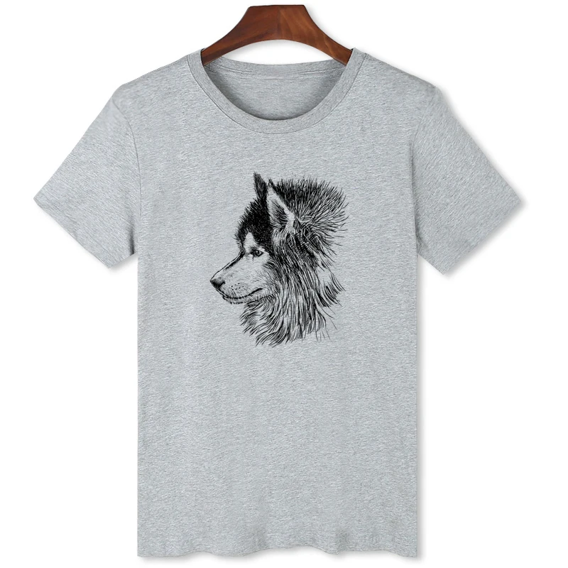 Cute Dog Husky Print T-shirt Animal series funny Tops for men Brand Premium Comfortable Shirt