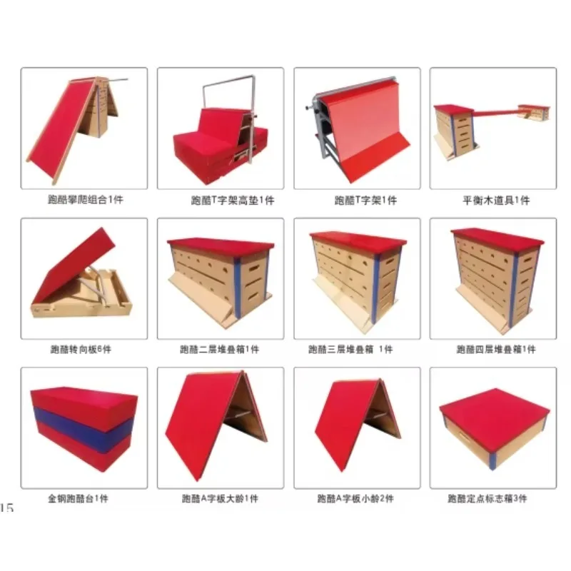 Venda quente personalizada Ninja Cursos Equipamento de obstáculos Ninja Warrior Curso de obstáculos Equipamento de Parkour para crianças exportado