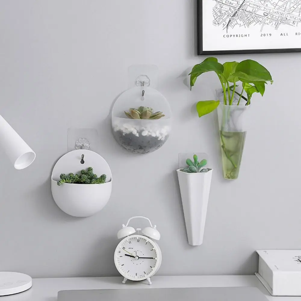 New Nordic Wall-hanging Flower Plants Pot Levitating Plant Vase Home Decoration Wall Storage Organizer Pots Home Accessories