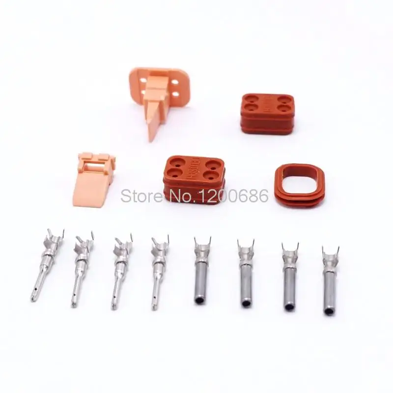 10 Sets Kits Brand New 4Pin/way Deutsch Waterproof Electric Wire Connectors Plug For Car Boat etc DT06-4S DT04-4P