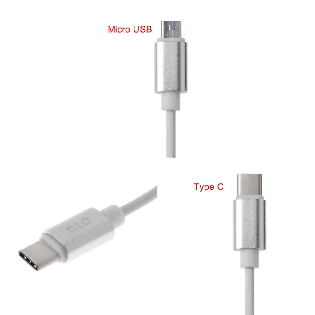  USB 3.1 Type C to Micro USB Male to Male OTG Cable Transfer Music, Photos
