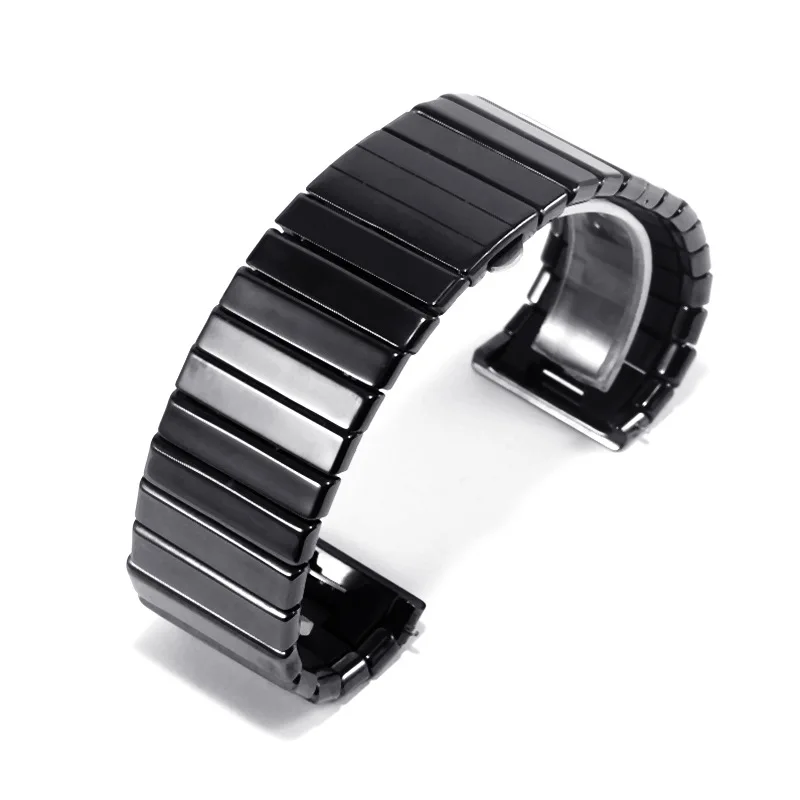 high-quality-ceramic-wrist-chain-for-rado-ld-black-diamond-watchband-27mm-35mm-men's-black-ceramic-watch-strap