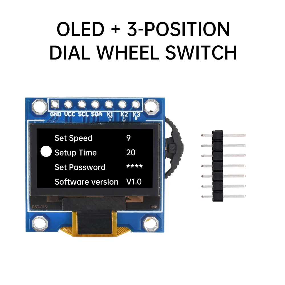 Module combiné d'affichage OLED SSD1305 de 0,96 pouces, Compatible SSD1306 avec encodeur rotatif/commutateur à cadran à trois positions pour Arduino