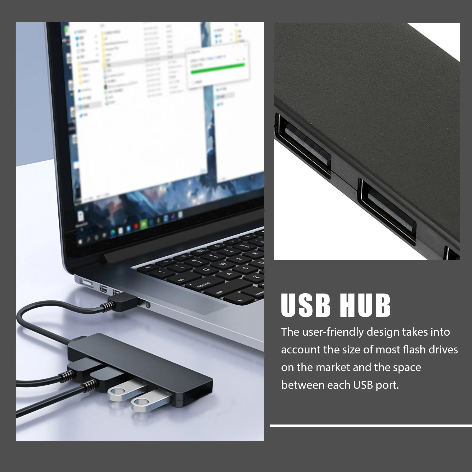 4 พอร์ตฮับอะแดปเตอร์ USB คอมพิวเตอร์แล็ปท็อปหลาย Splitter Stand สําหรับ Expander พอร์ตพิเศษแล็ปท็อป