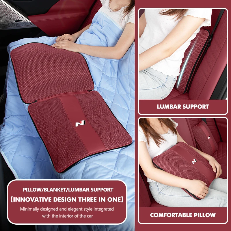 Car Air Conditioner Quilt Pillow Dual-Purpose Waist Cushion For Hyundai Sonata i30 i20 Tucson Elantra Kona N Line - view 4