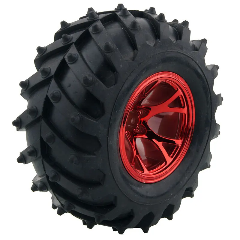 1/10 Scale Monster Truck Tires Single Piece, RC Off-Road Crawler Tires, Hobby Parts Compatible with HSP, HPI, TRAXXAS