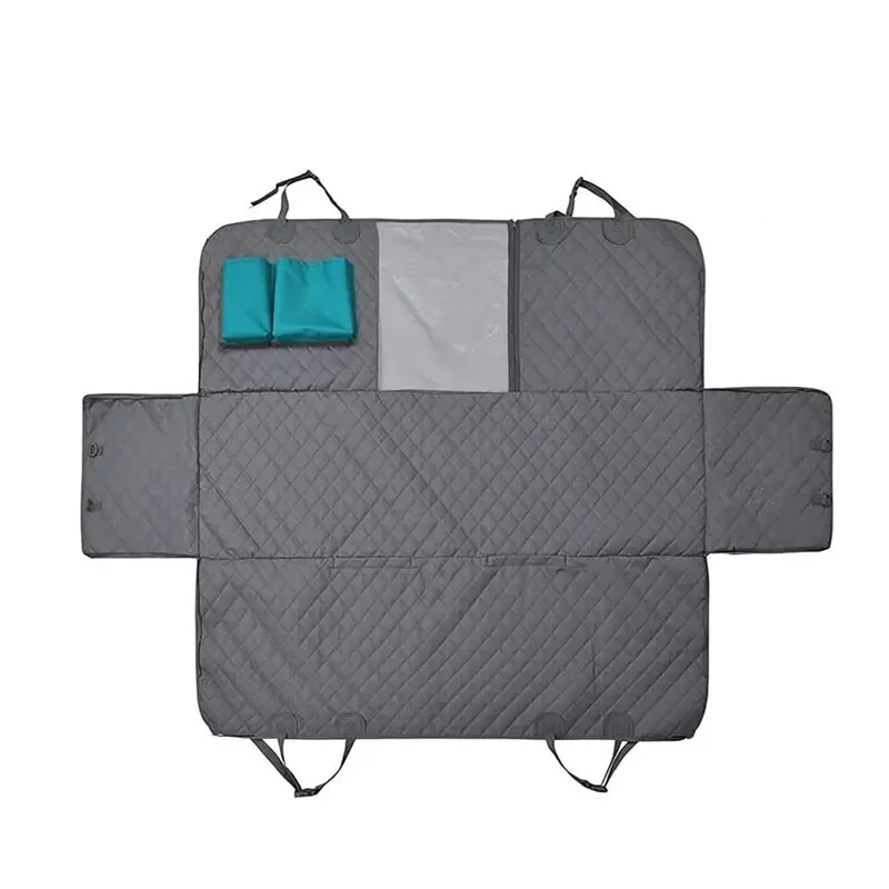 Imagem -06 - Carro Impermeável Almofada do Assento Traseiro Double Zipper Pet Pad Sujeira Resistente Adequado para Vários Modelos Cor Sólida 143x153cm