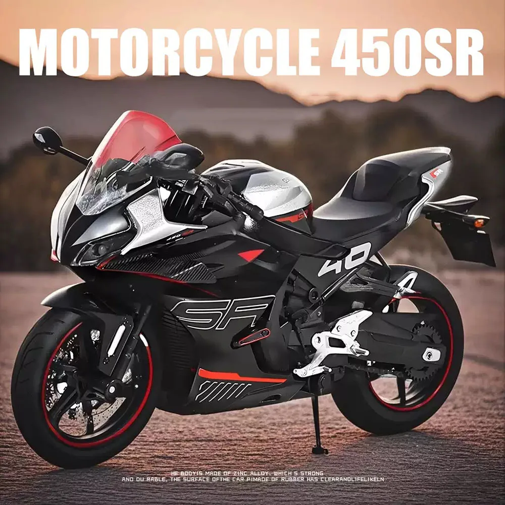 

1:12 Spring Breeze 450SR RRS1000 Motorcycles Cars Toys Model Alloy Diecast with Light Music Motorcycle for Child Festival Gifts