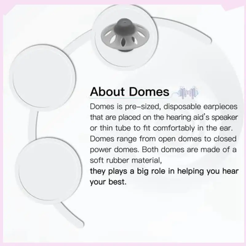 

B24B Hearing Aid Domes For Phonak Marvel & Paradise RIC BTE Models SDS 4.0 Large Open Dome 10Mm 60 Pcs Pack,Large
