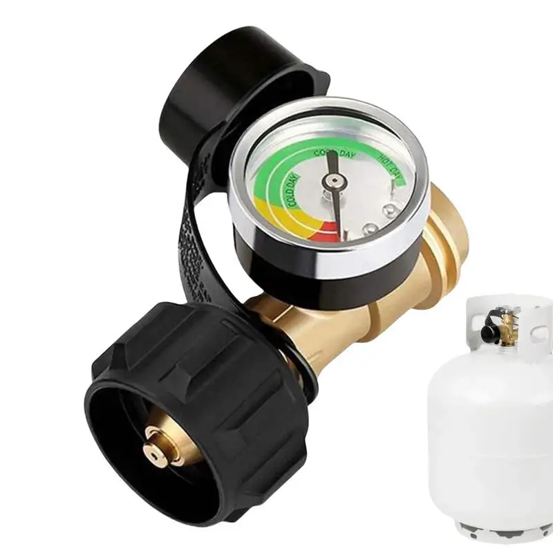 

Propane Tank Gauge Solid Brass Leak Detector Color Coded Air Gauge For Propane Tank 3 Color Coded For 5-40 Lb Propane Tanks