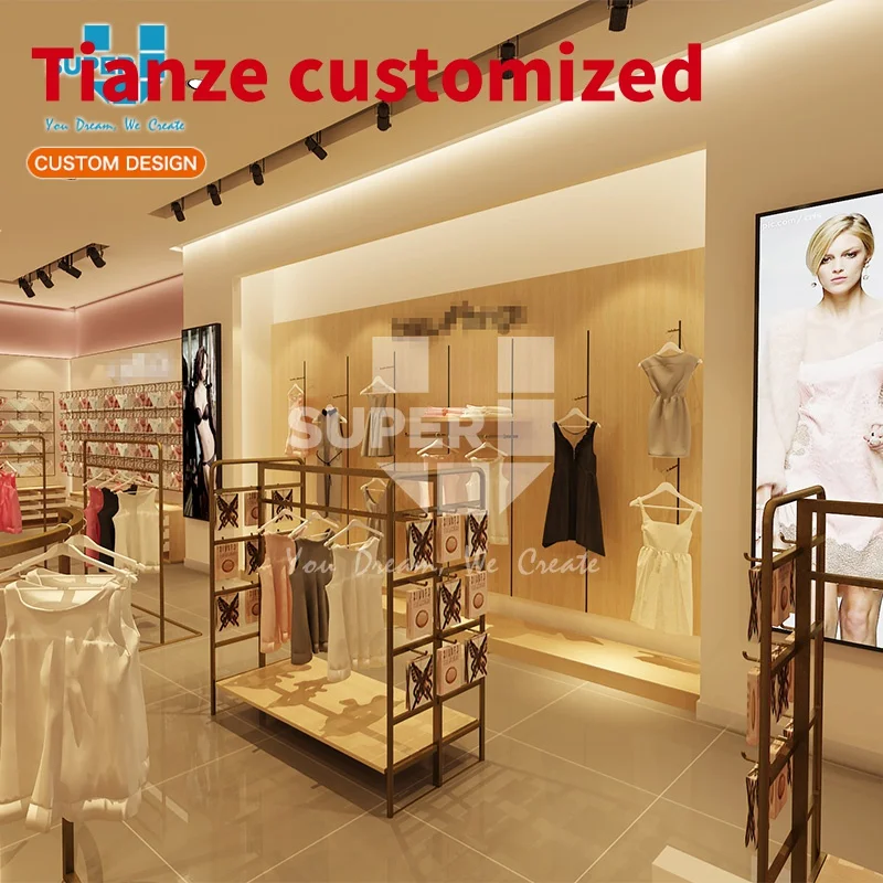 (Customized) Fixture Lingerie Lingerie Store Design Boutique Shop Lingerie Display Rack Bra Store Fixture